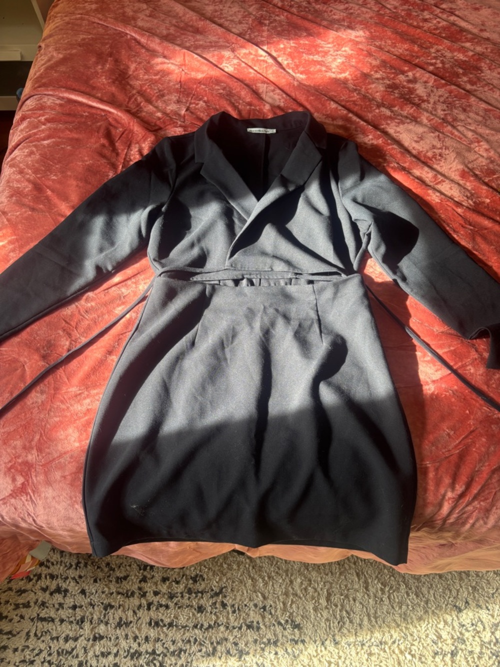 Blazer dress with crop top wrap around feature Abercrombie